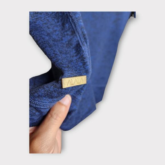 Alala Colorblock Mesh Athleisure Top 3/4 Sleeve Black Blue Women's Small - Picture 6 of 8